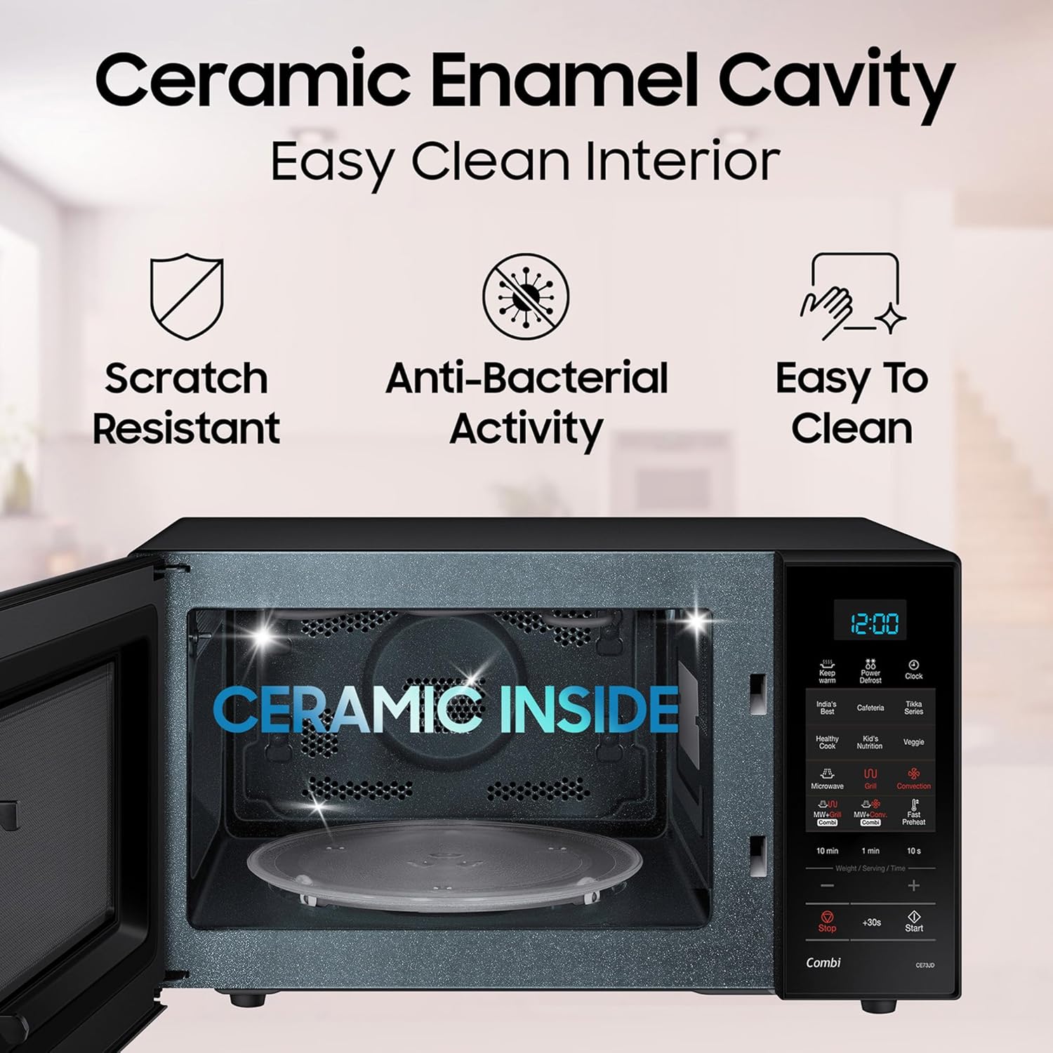 Samsung 21 L Ceramic Enamel Cavity Convection Microwave Oven CE73JD-B1